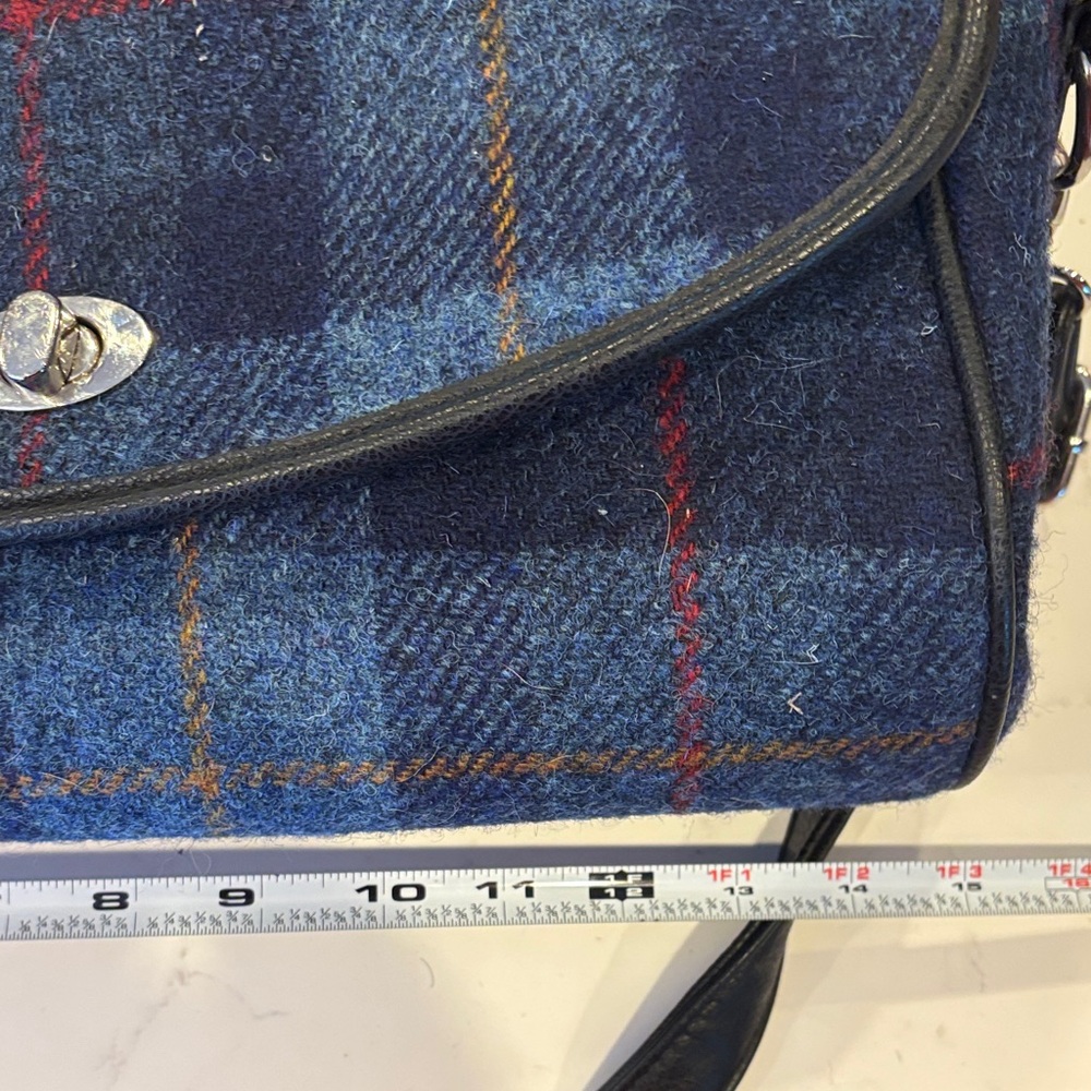 Harris Tweed large satchel purse bag plaid XL - Picture 6 of 6